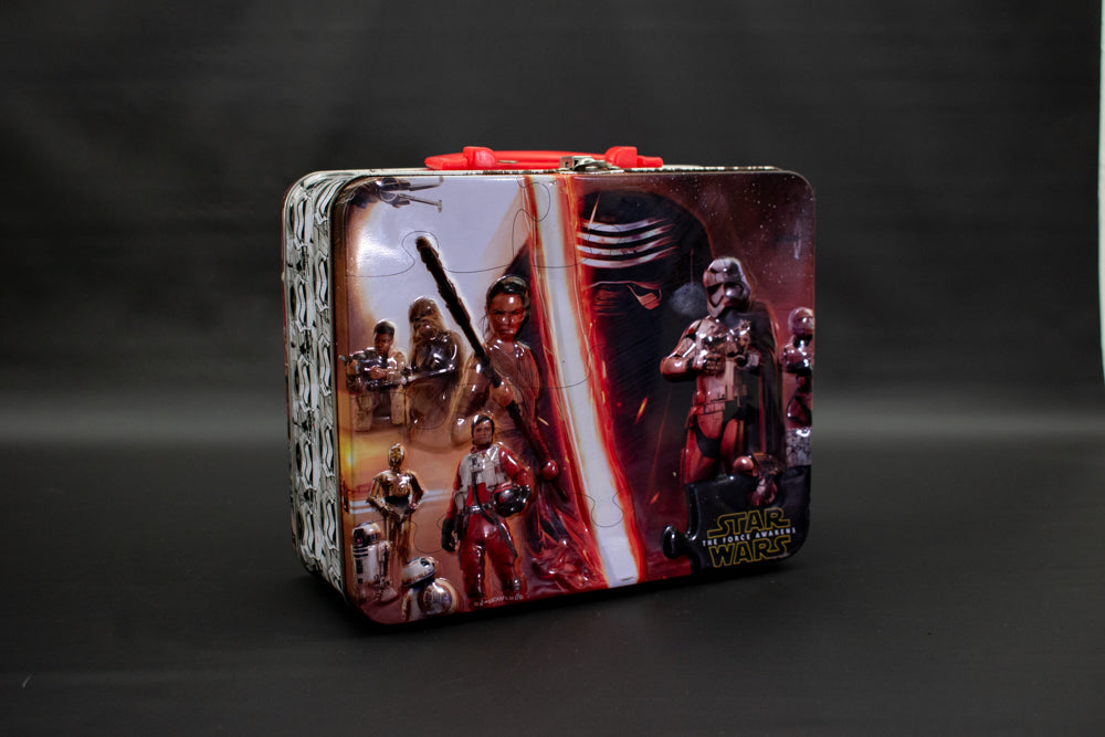 Star Wars The Force Awakens Lunch Tin Lunch Box Collectible No Puzzle Tin Used