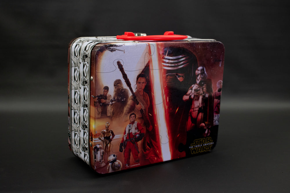 Star Wars The Force Awakens Lunch Tin Lunch Box Collectible No Puzzle Tin Used