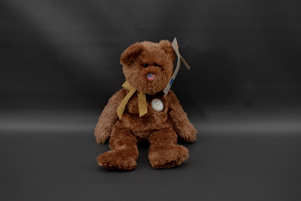 Fifa Word Cup Beanie Baby Brown Bear Korea Japan Limited Edition 2002