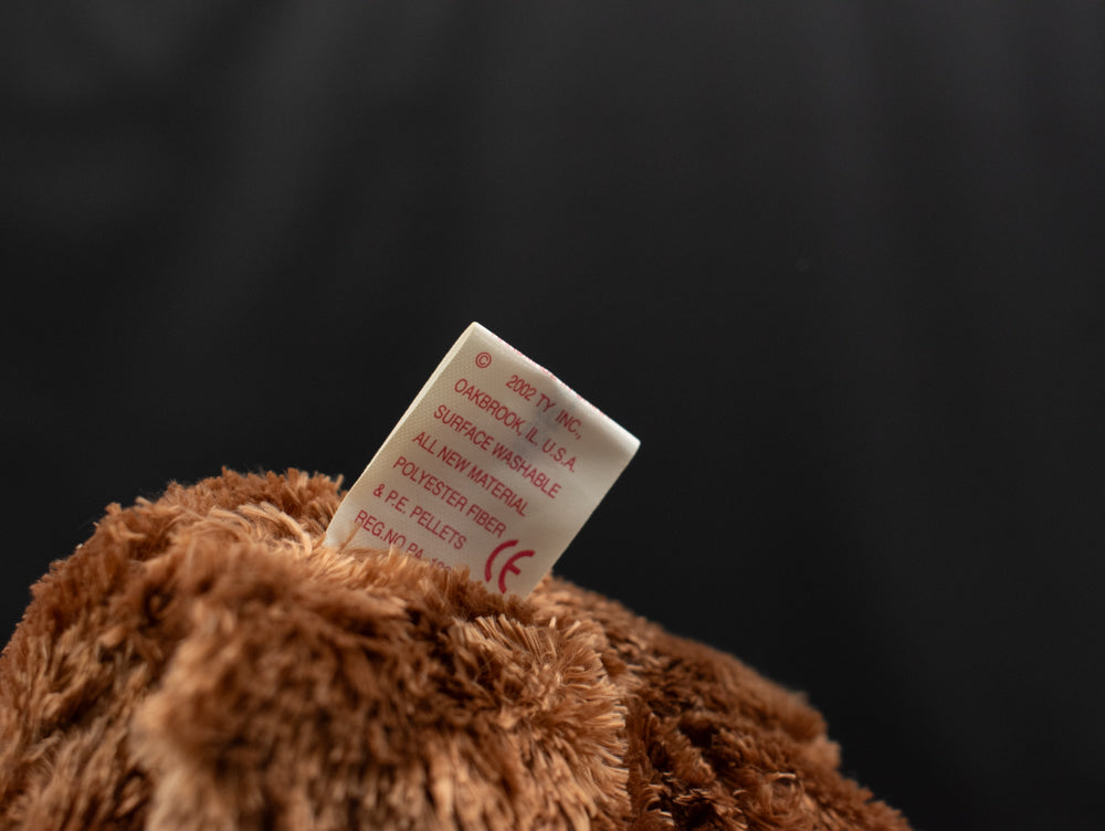 Fifa Word Cup Beanie Baby Brown Bear Korea Japan Limited Edition 2002