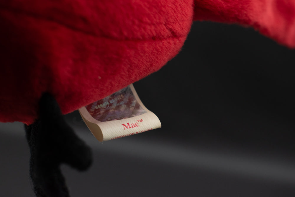 Mac Beanie Baby TY Vintage Plush Red Cardinal Animal 1999 PE Pellets