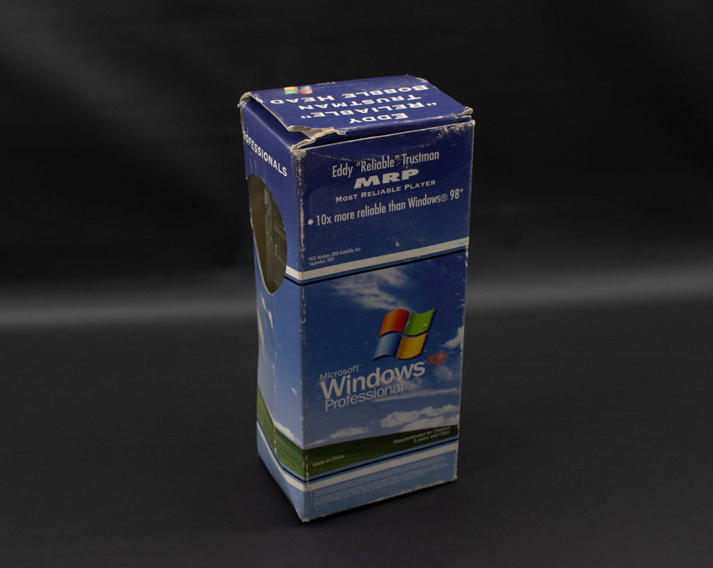 Microsoft Windows XP Pro Eddy "Reliable" Trust Man BobbleHead Baseball Bobble