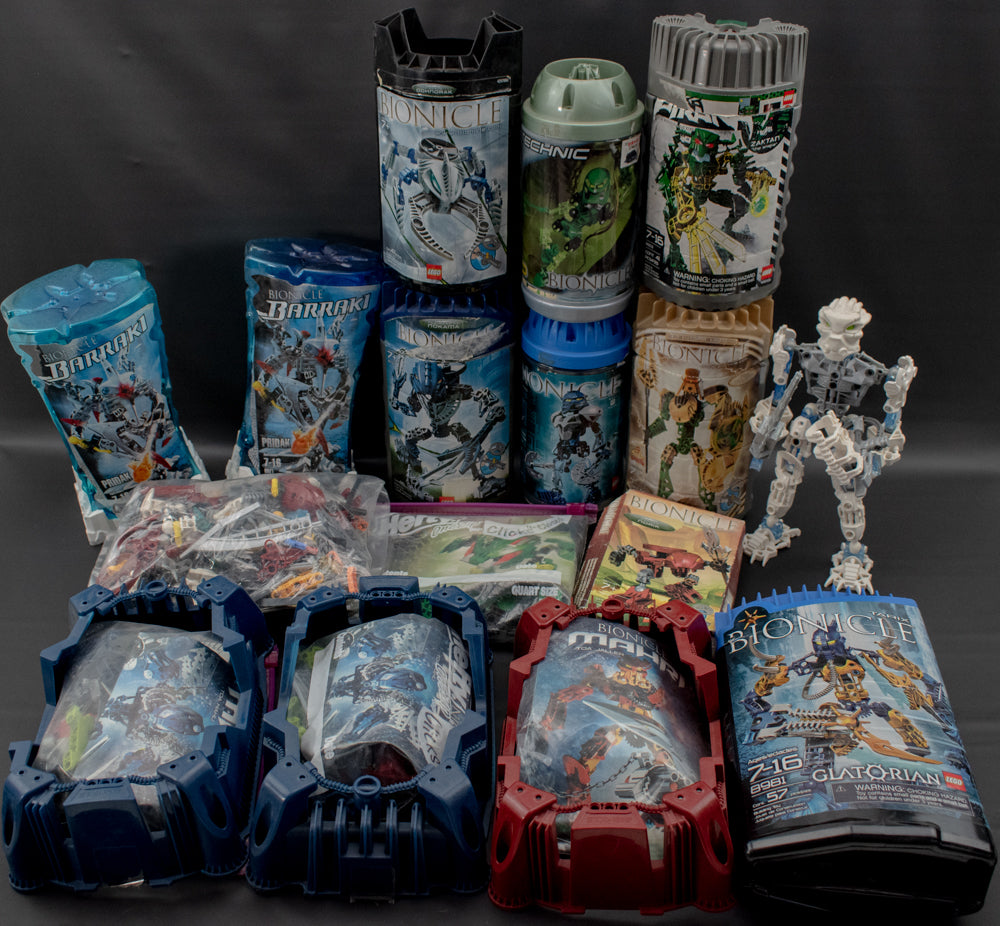 Bionicle Lego Mixed Lot 15 Bionicles and Extras Used