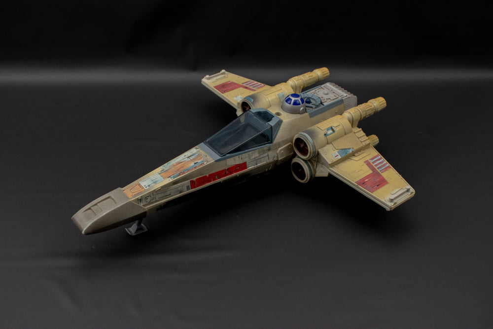 Star Wars Electronic X Wing Fighter USED Power of the Force 1995 Missing Parts