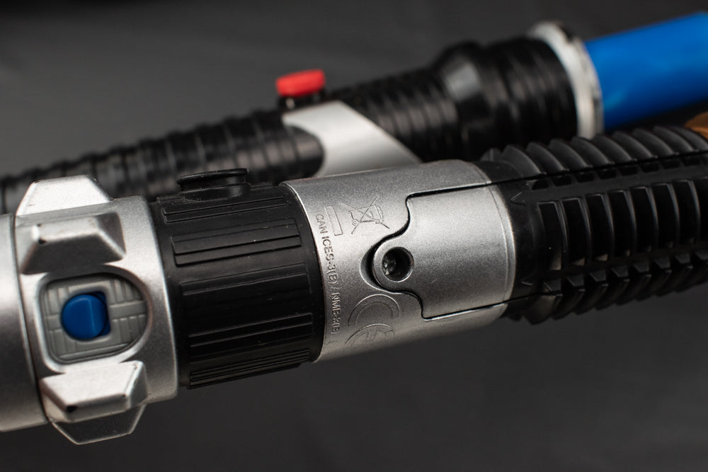 Star Wars Light Sabers Red Blue Hasbro Toy Swords x3 Used Lot