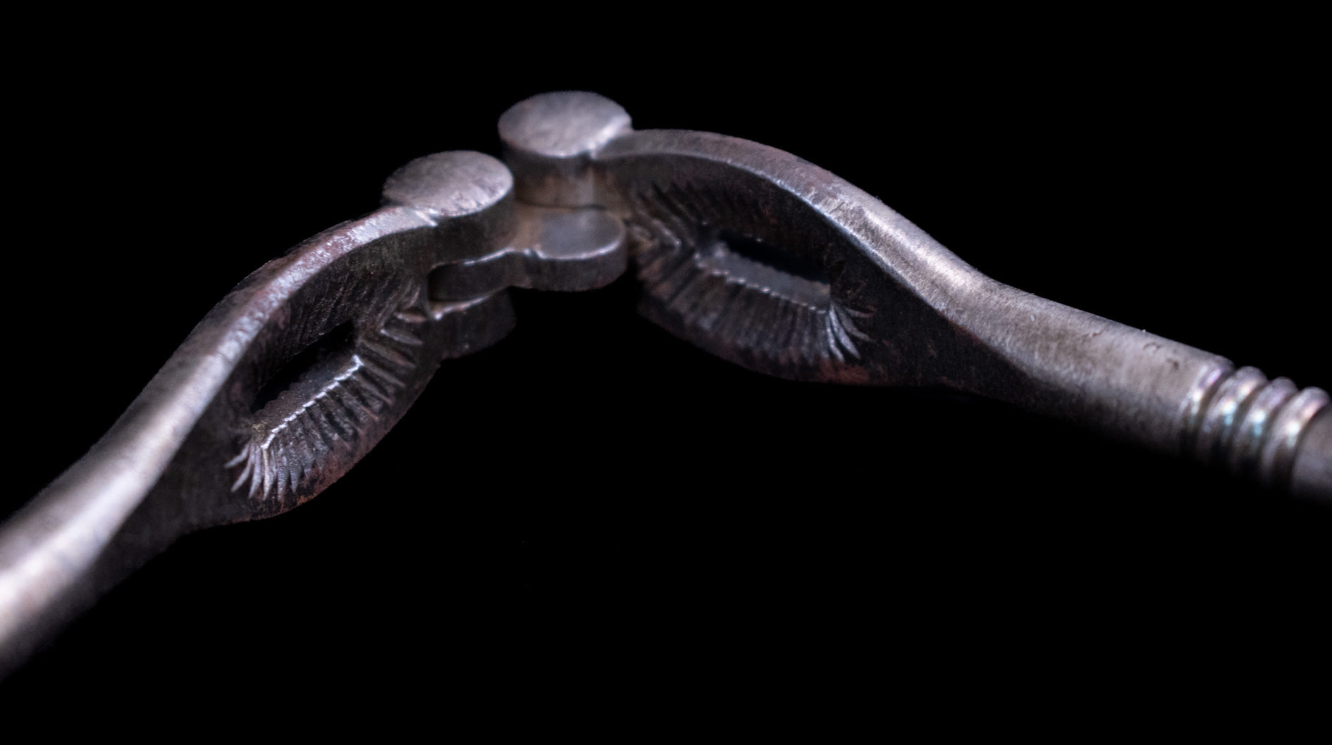 Antique Silver Solid Vintage Nut Cracker Used 5in