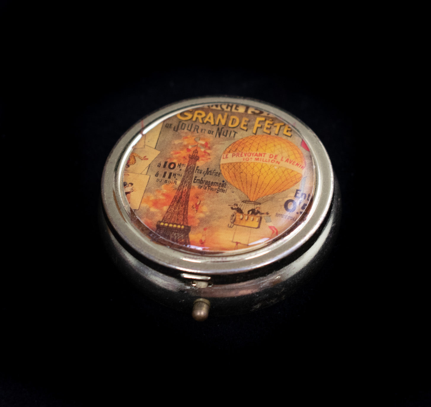 Vintage Medication Pill Container Pocket Container Small Used