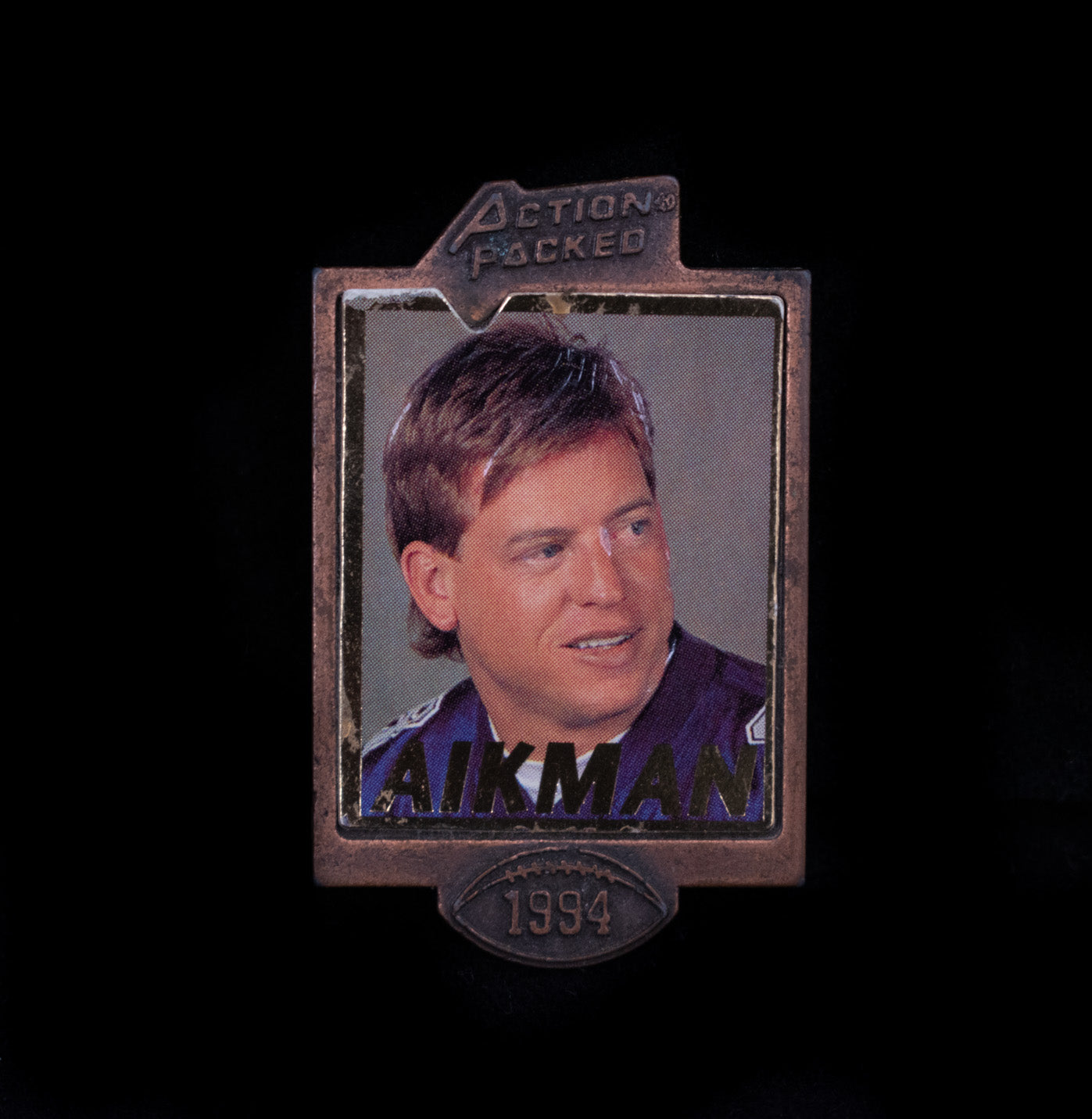 1994 ACTION PACKED FOOTBALL Troy Aikman CLUB LAPEL Pin Dallas Cowboys