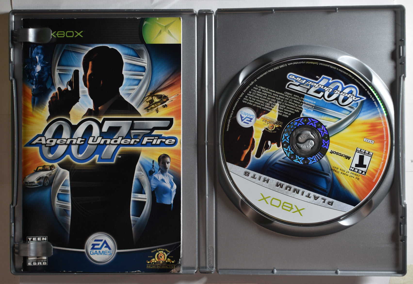 Xbox 007 Agent Under Fire Original Microsoft Game Used Platinum Hits