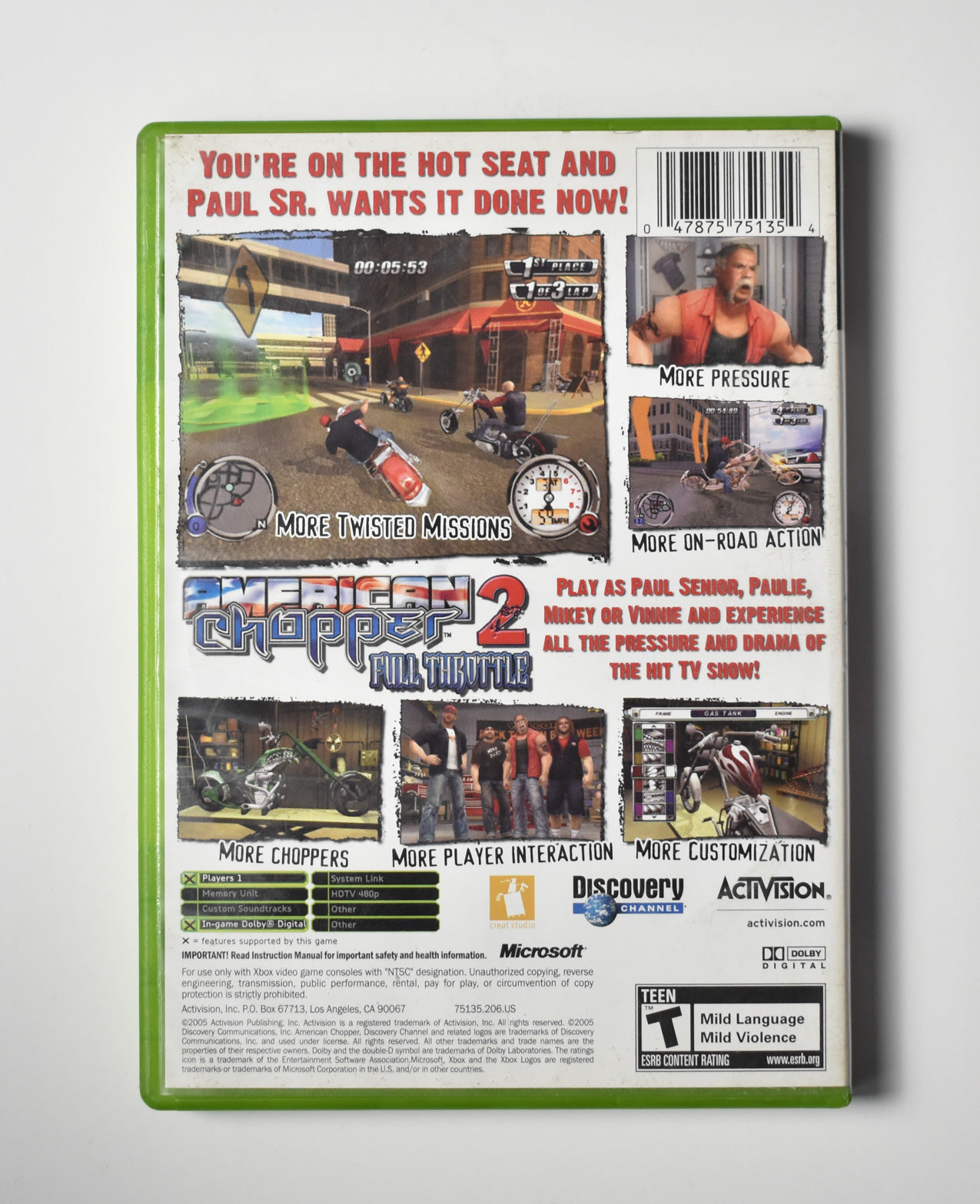 Xbox American Choppers 2 Full Throttle USED Video Game
