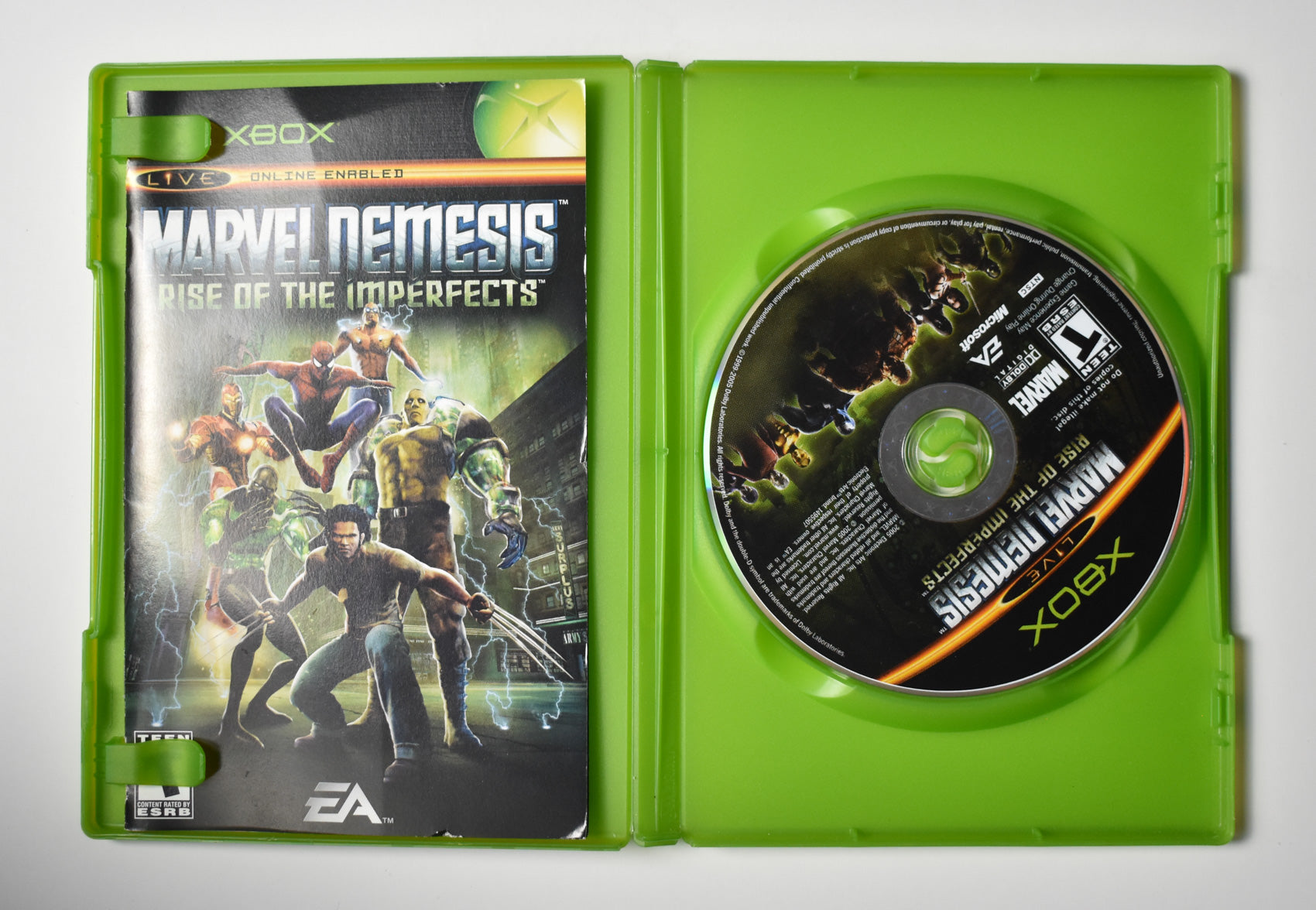 Xbox Video Marvel Nemesis Rise of the Imperfects Microsoft Xbox Used