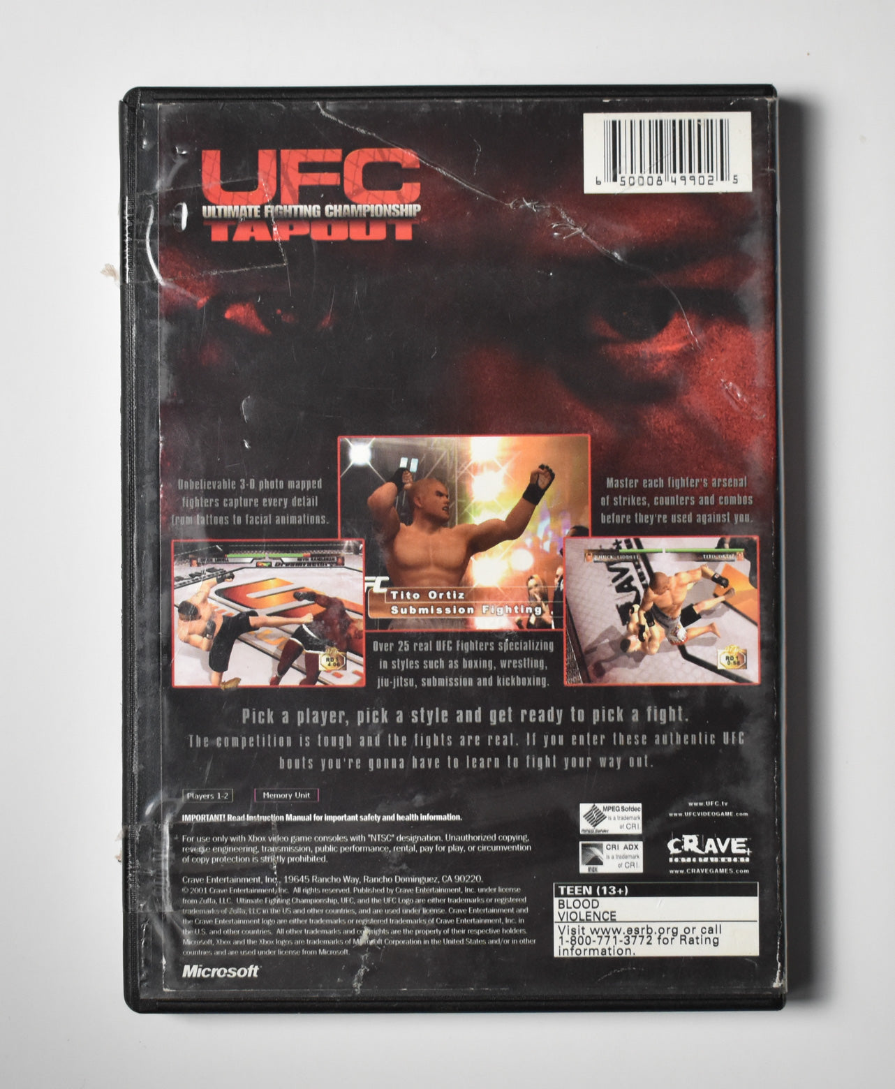 Xbox UFC Fighting Champion Game Used
