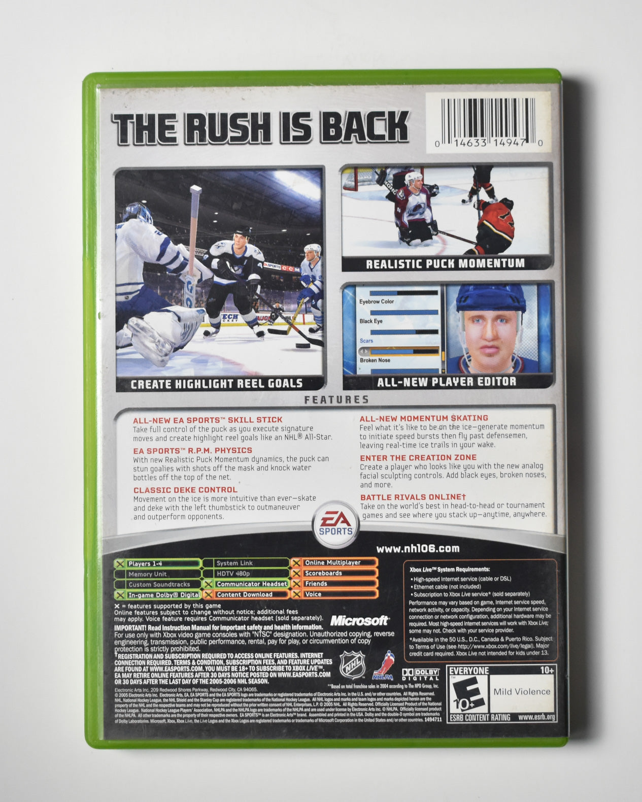 Xbox NHL 06 Microsoft Xbox Original USED Video Game