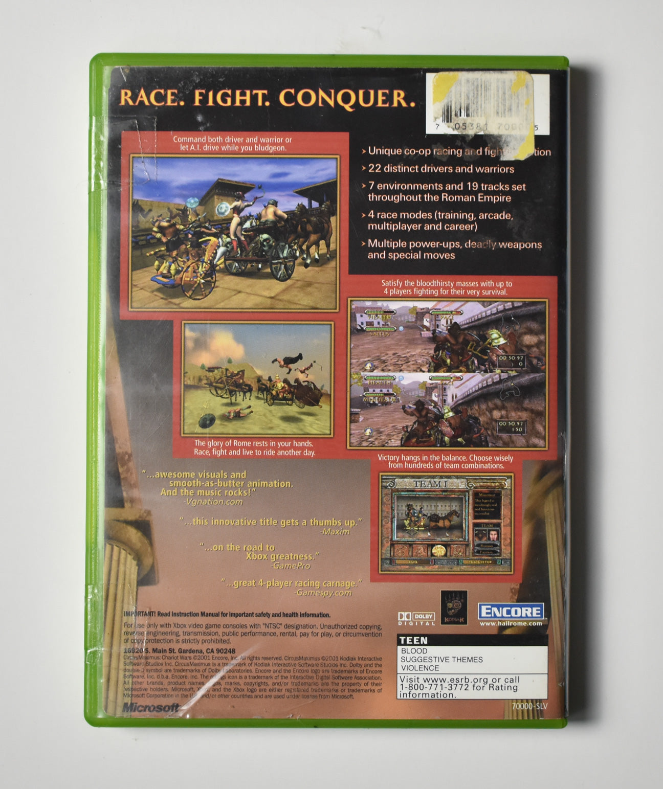 Xbox Circus Maximus Chariot Wars Microsoft Xbox USED Original
