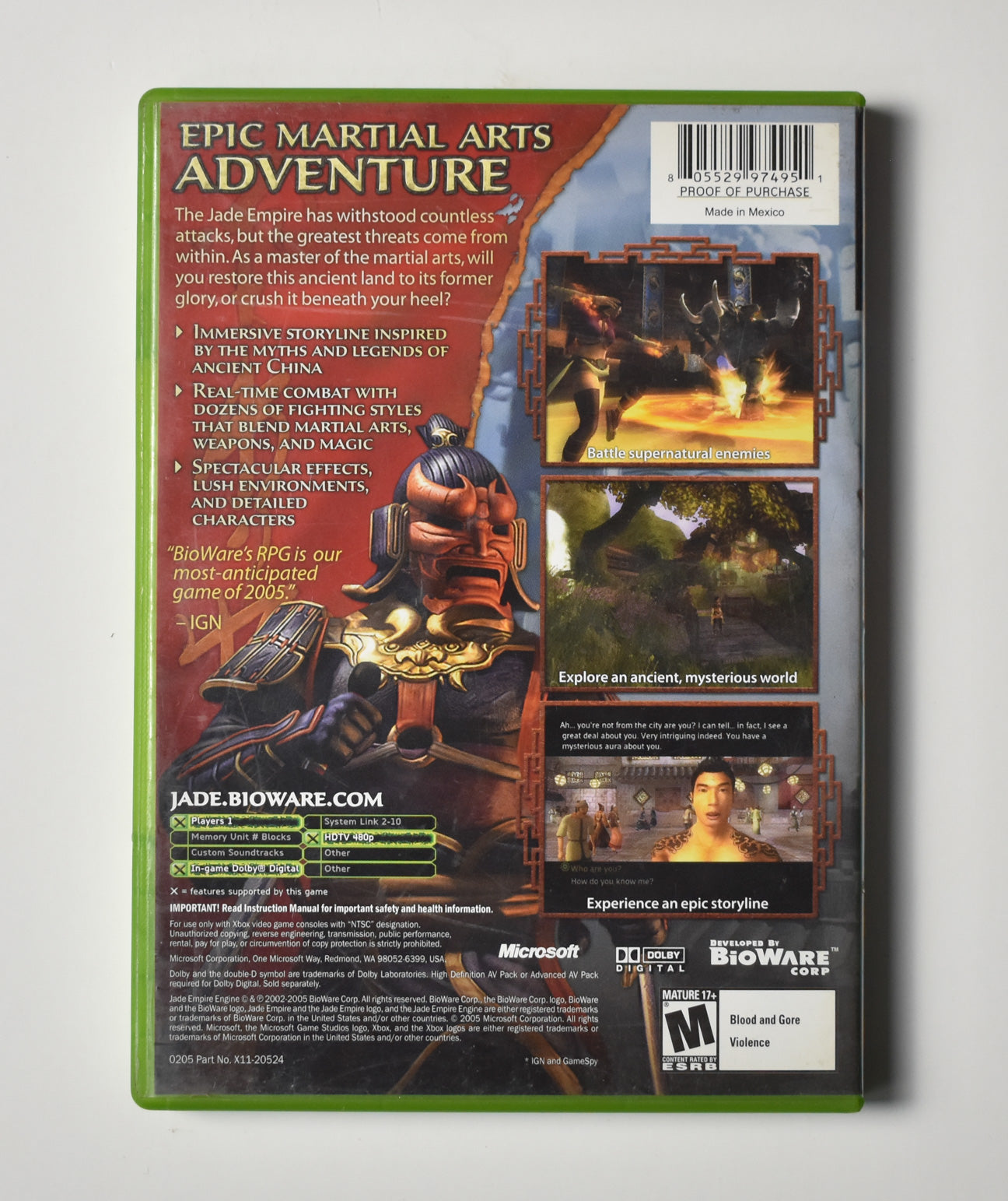 Xbox Jade Empire Bio Ware Corp Video Game Used Game