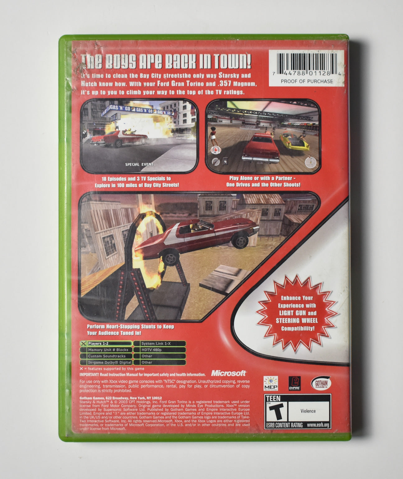 Xbox Starsky and Hutch Game Used Microsoft Original