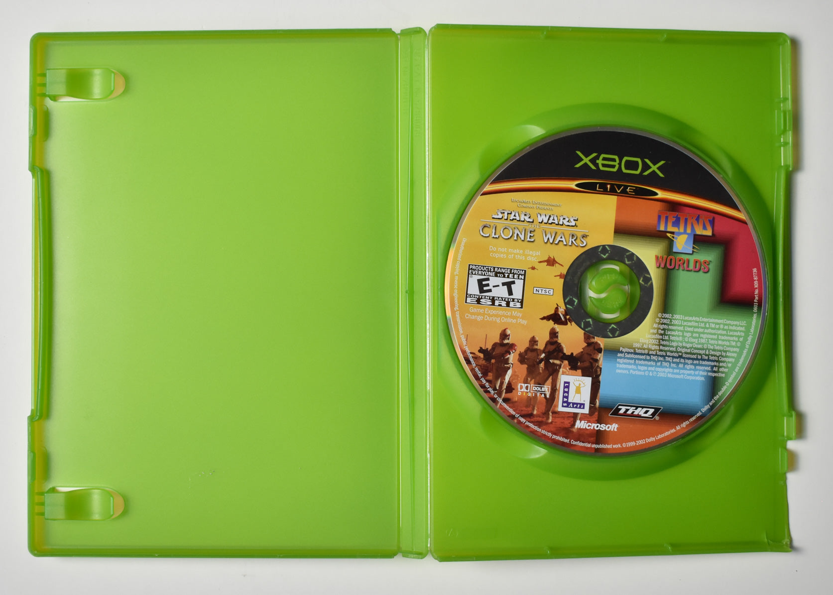 Xbox Star Wars Clone Wars Game Used Untested