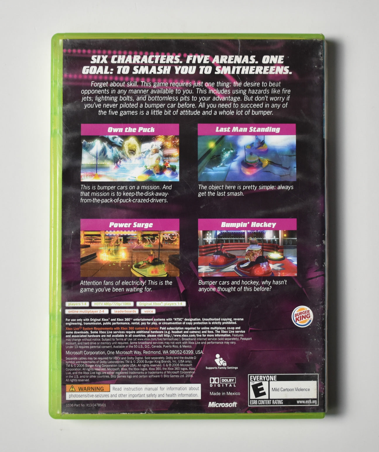 Xbox Big Bumpin Burger King Game USED
