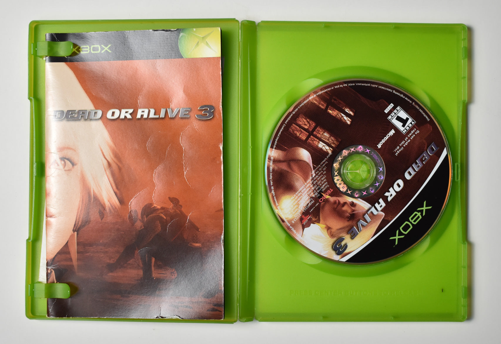 Xbox Dead or Alive 3 Game Used Microsoft Game Microsoft Xbox Original USED