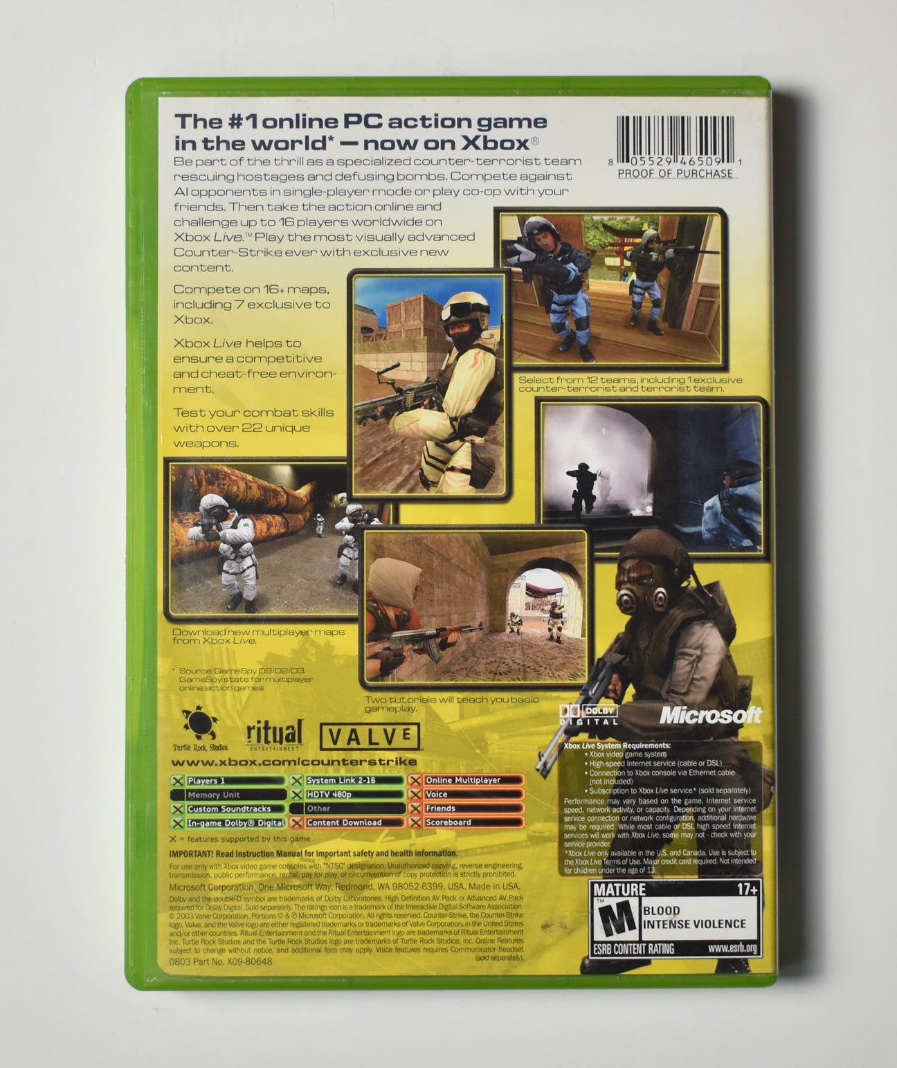 Xbox Counter Strike Microsoft Xbox Original USED