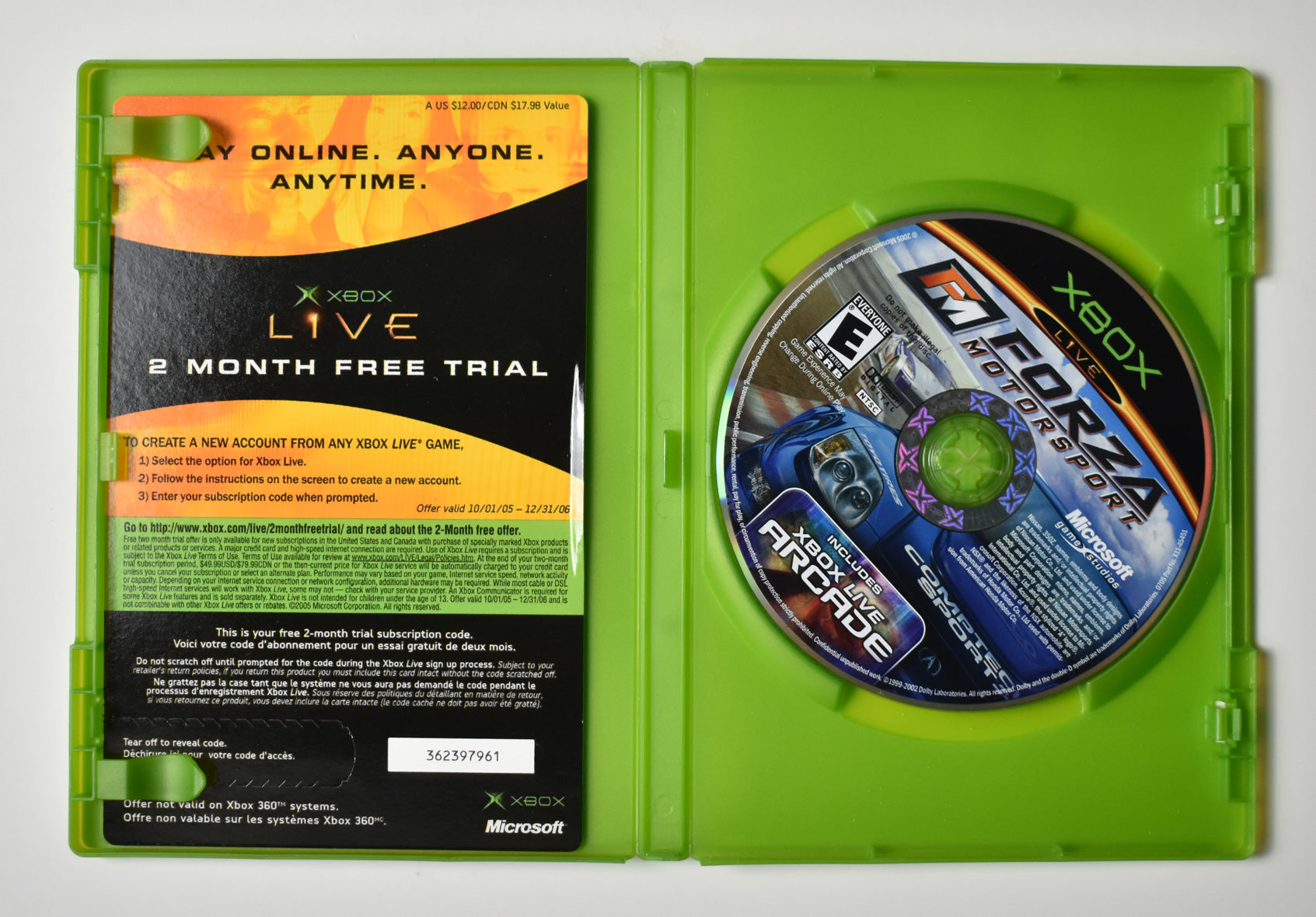Xbox Forza Motorsports Microsoft Xbox Original USED