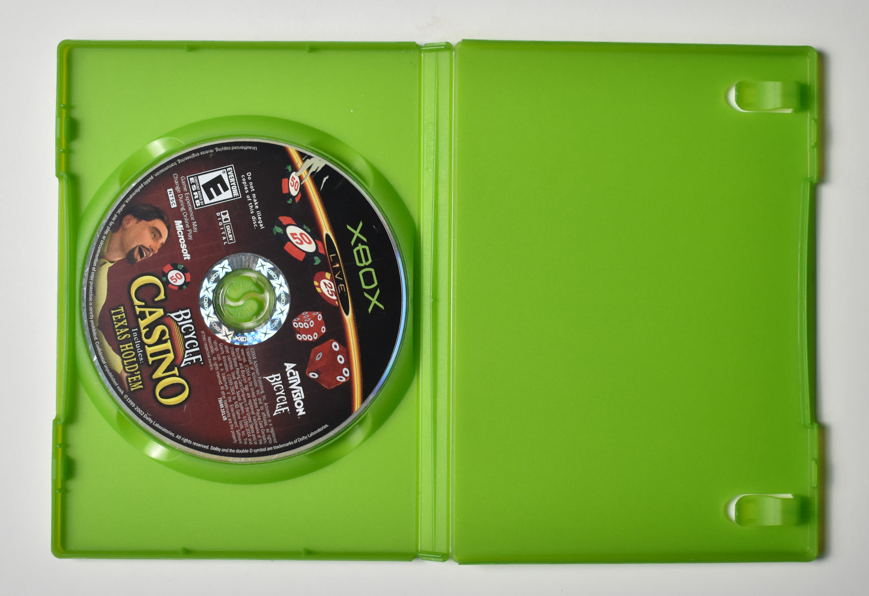 Xbox Microsoft Video Game Casino Used No Cover