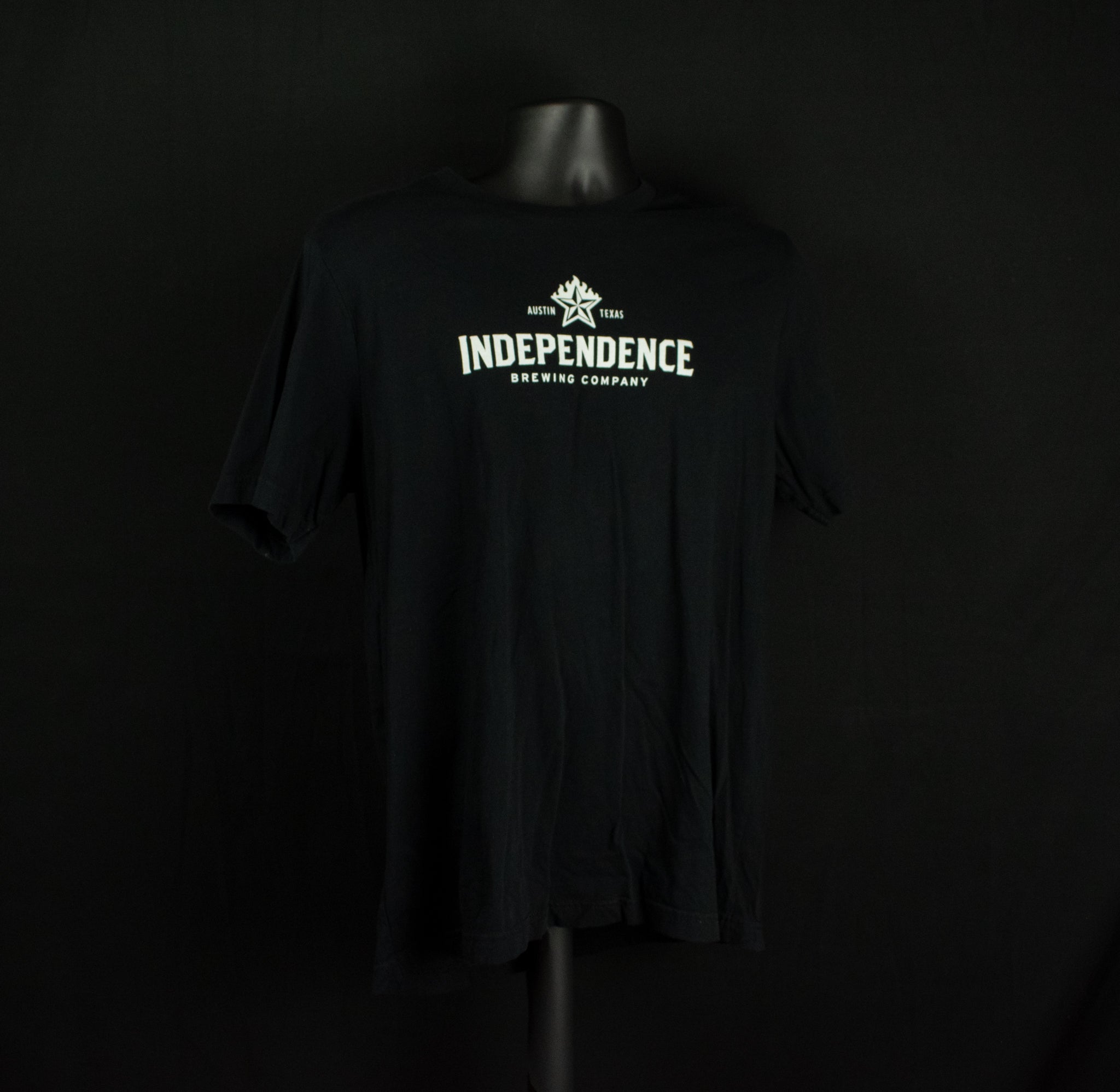 Independence Brewing Austin Texas Adult X-Large T-Shirt Black Mens Craft Beer Shirt