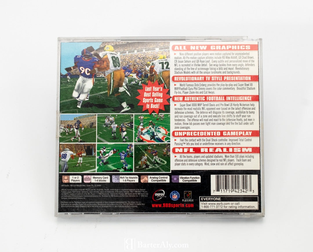 NFL Game Day 99 (Sony PlayStation 1 PS1) COMPLETE TESTED