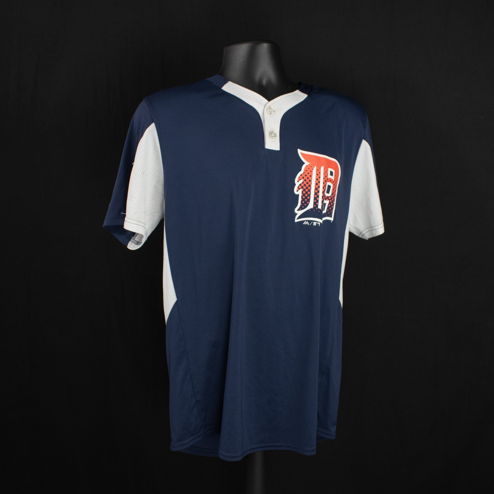 Detroit Tigers Spring Training Luzietti 10 Majestic Cool Base Medium MLB Baseball Jersey
