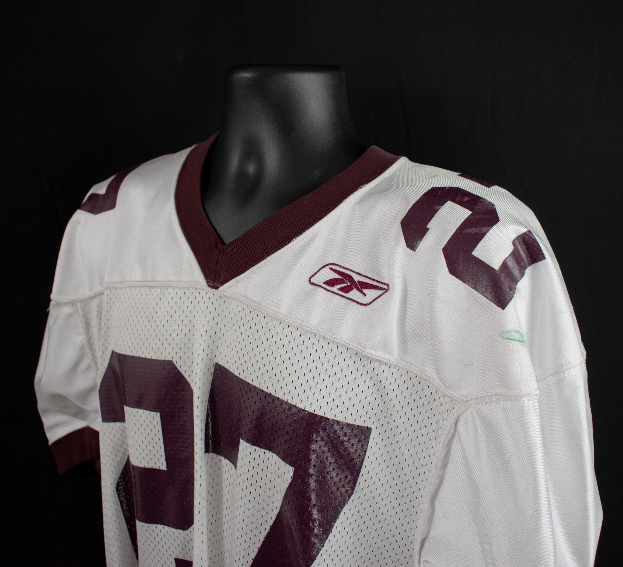 Reebok Football Jersey White Used 27 Blank XL Long