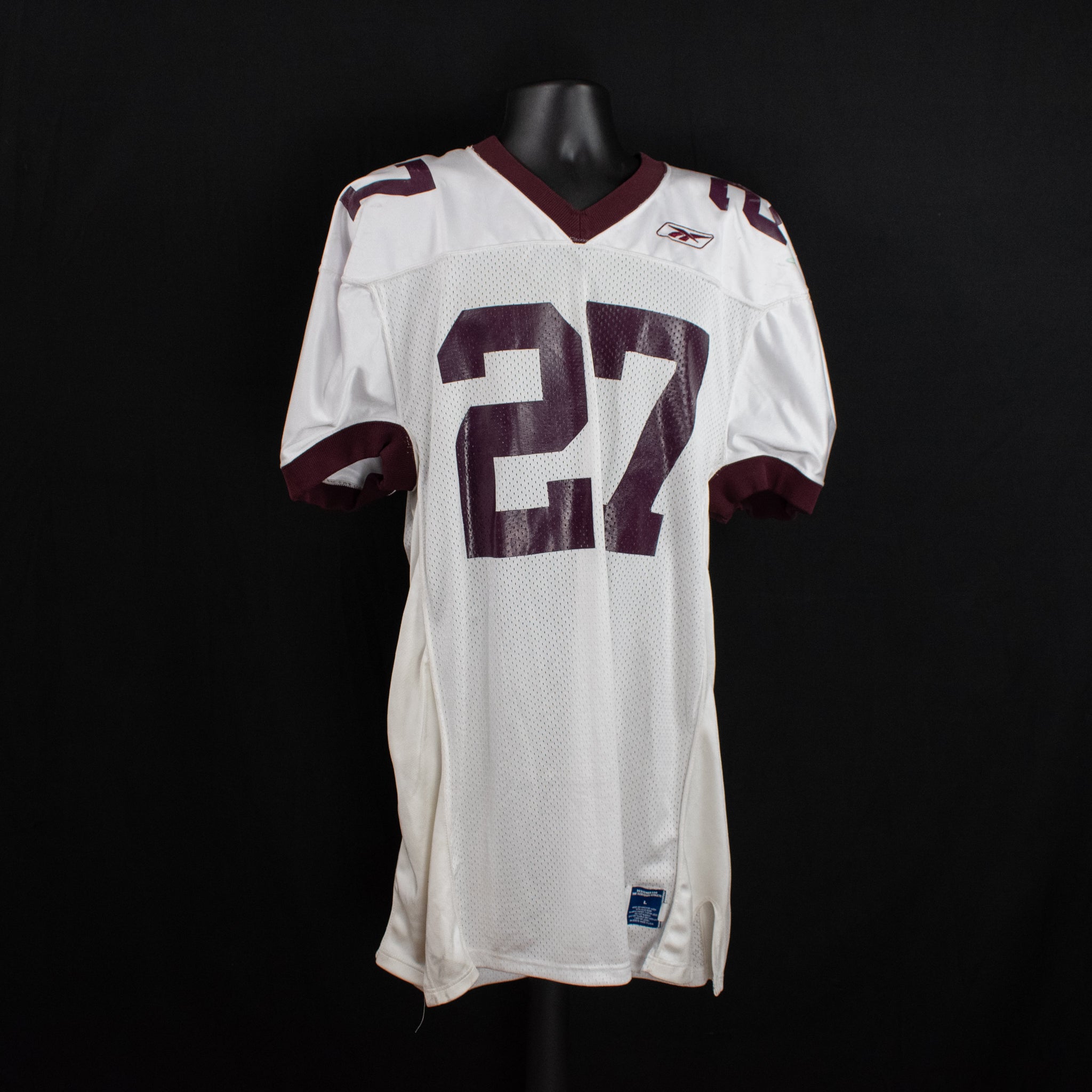 Reebok Football Jersey White Used 27 Blank XL Long