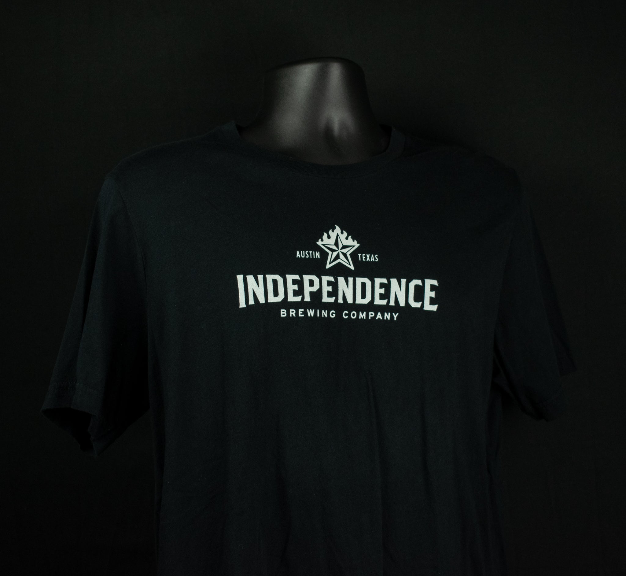 Independence Brewing Austin Texas Adult X-Large T-Shirt Black Mens Craft Beer Shirt