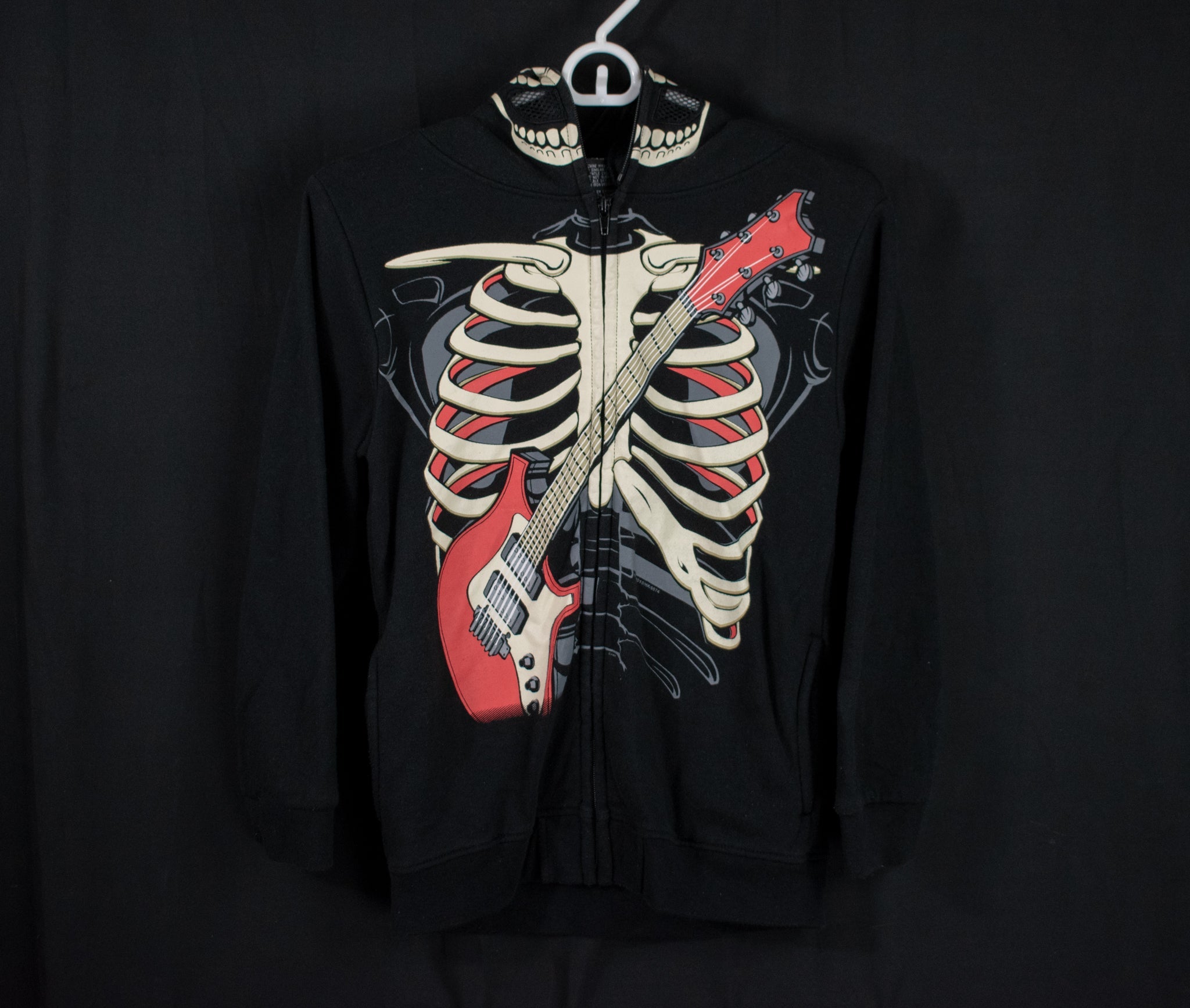 Skull Hoodie Pullover Mask Kids Sweatshirt Black Skeleton Sweater Four Seasons Design Medium