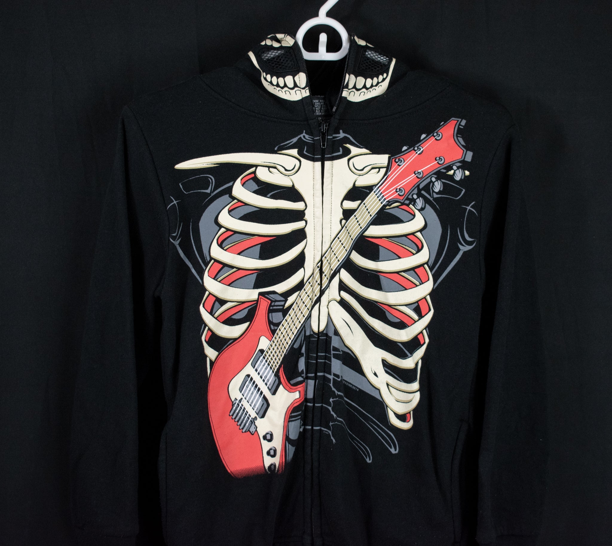 Skull Hoodie Pullover Mask Kids Sweatshirt Black Skeleton Sweater Four Seasons Design Medium