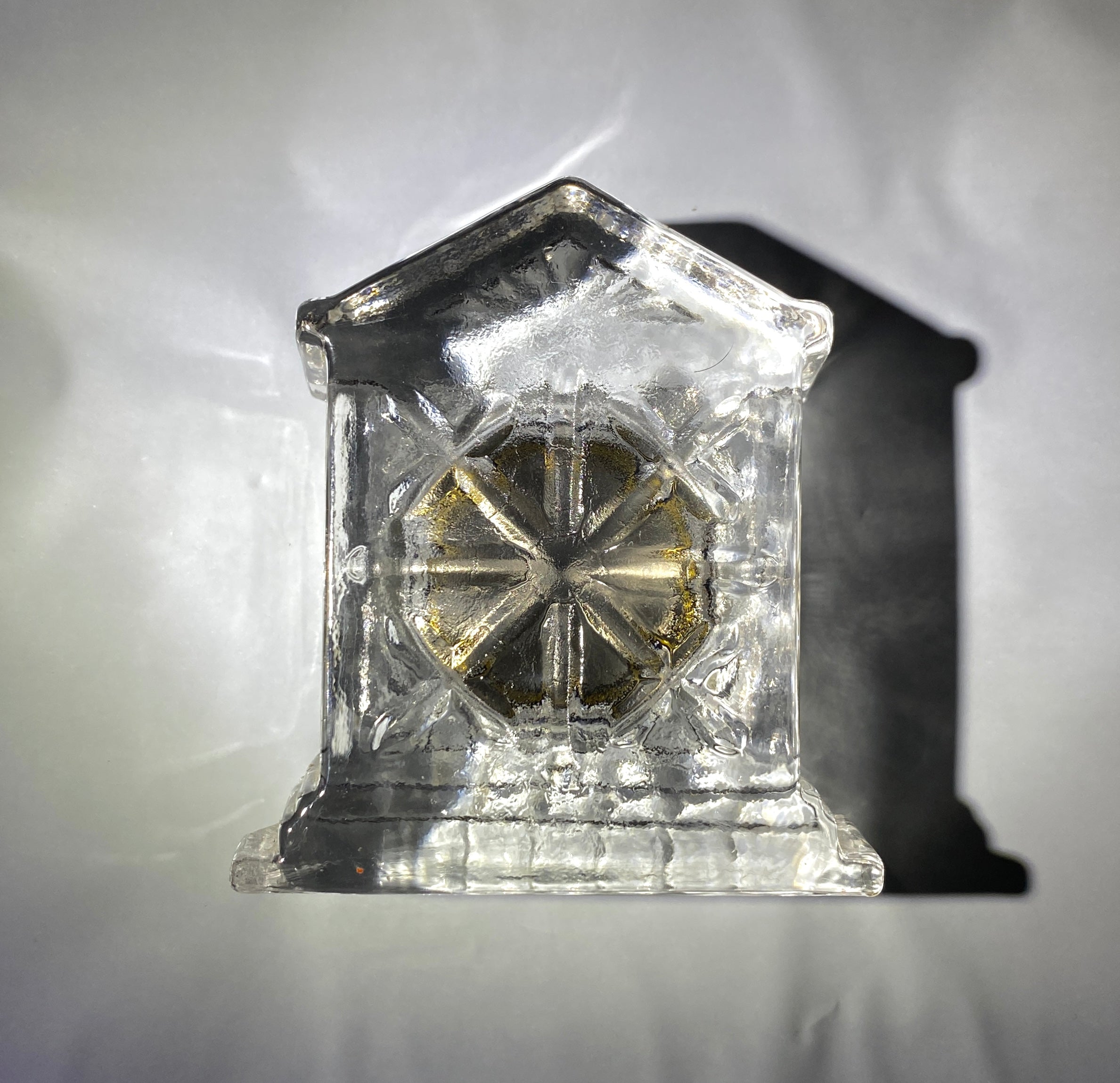 Crystal Clear Clock 2.5x1in Standing Clock Made in Taiwan Used Quartz Untested