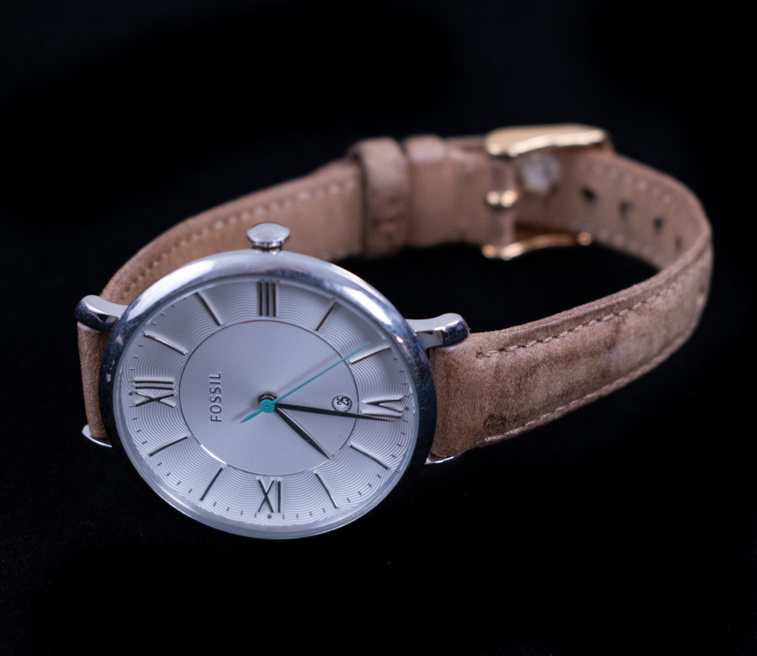 Fossil Stainless Steel Woman’s Wrist Watch 14 Inch Band Used 3ATM ES3796 741504 Authentic