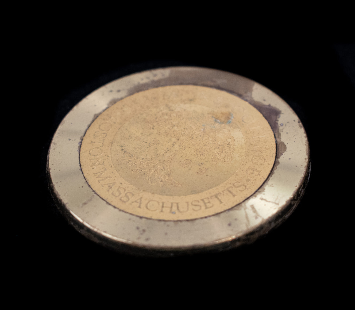 Boston Massachusetts Simmons College Vintage Gold Coin Weighted Used