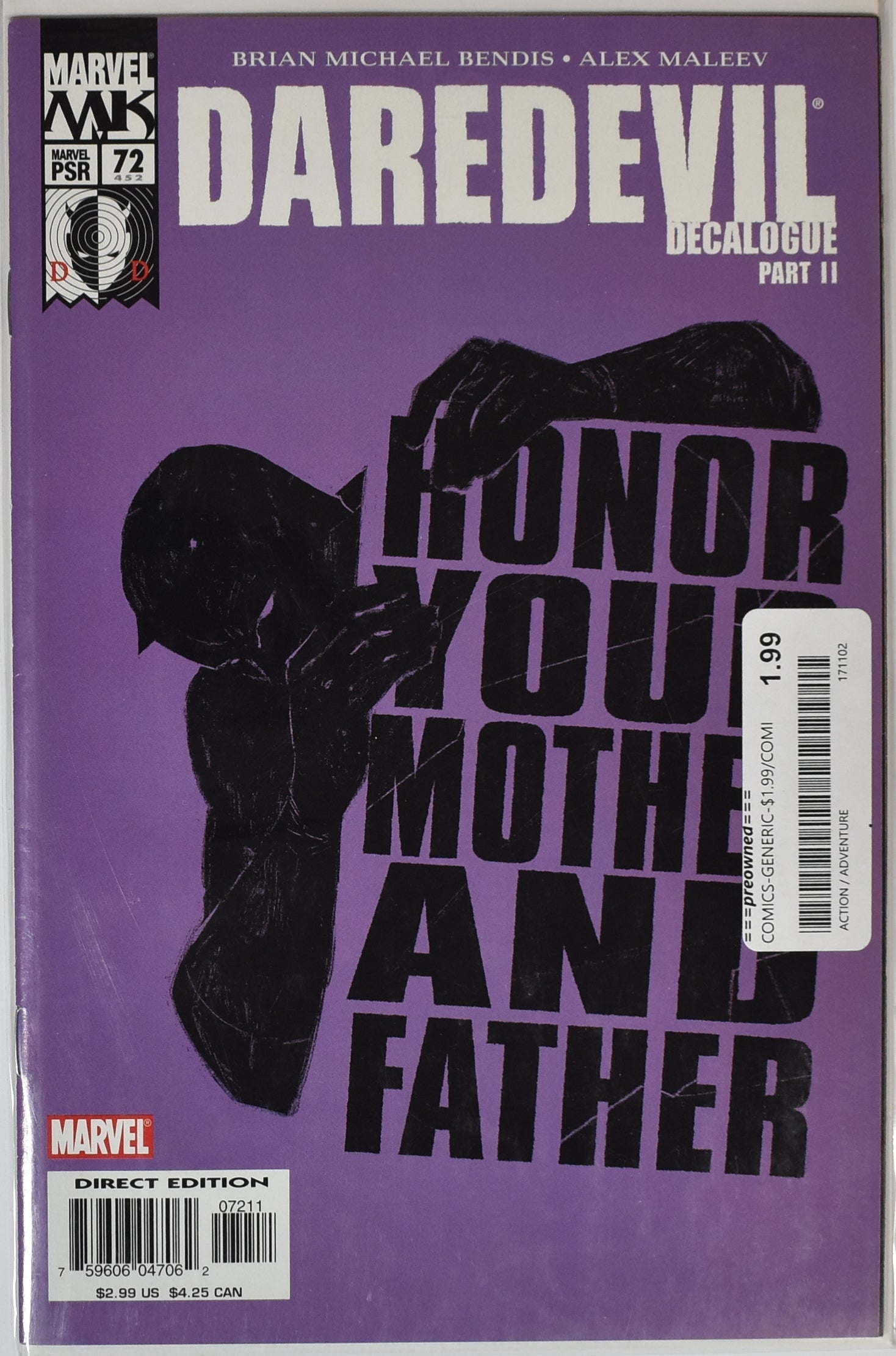 Dare Devil Part 2 Honor Your Mother and Father Comic