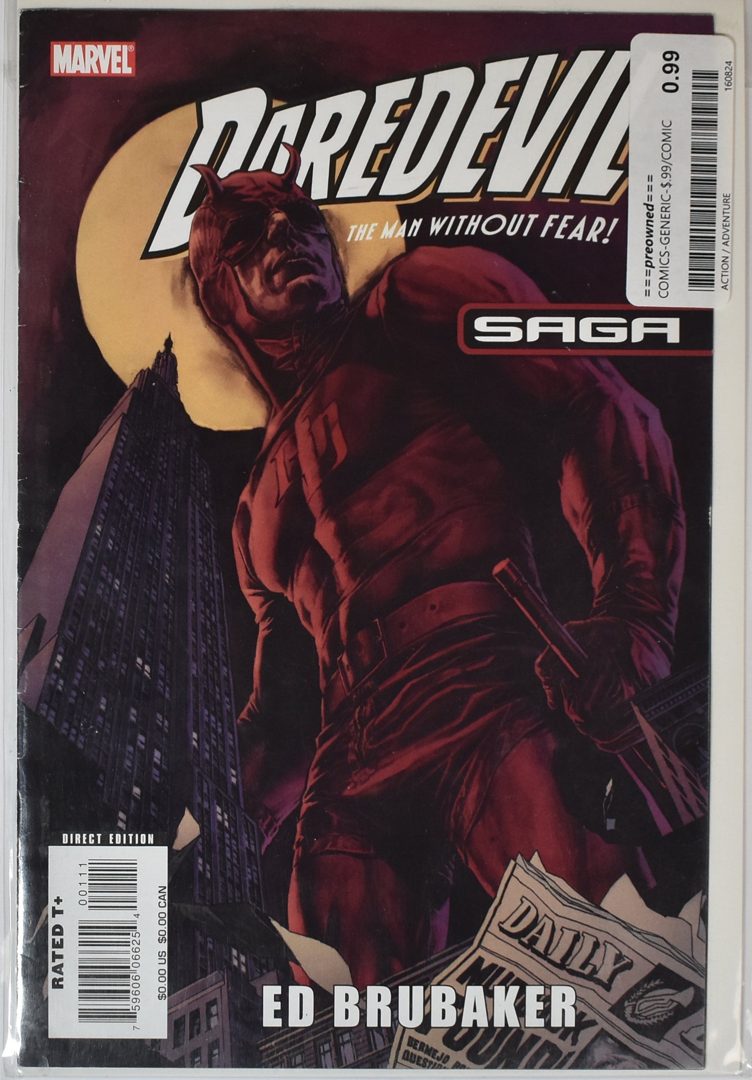 Dare Devil Saga Comic Book Ed Brubaker Marvel Comics Comic Book