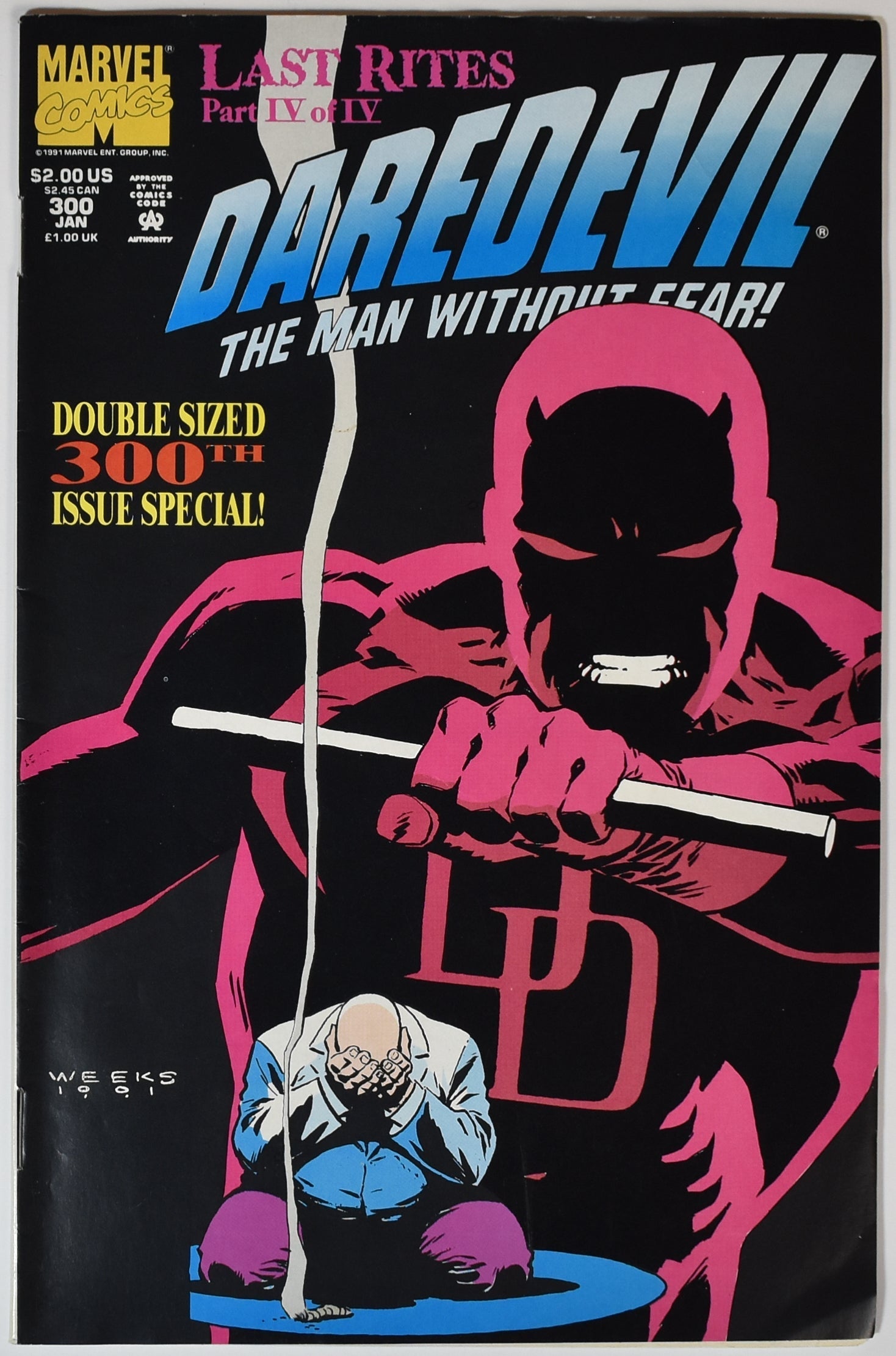 Daredevil The Man Without Fear 300 Double Sized Comic
