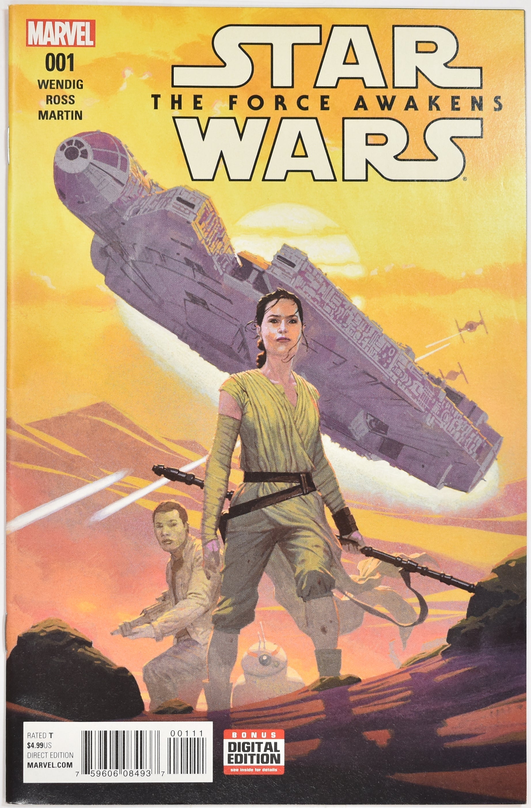 Star Wars Comic Book 1 Marvel Comic Rey Cover Art