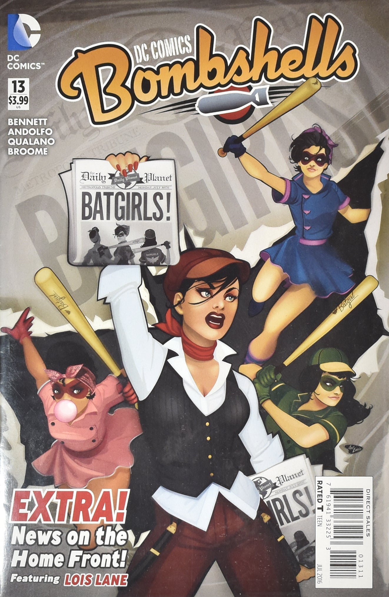 Bomb Shell Dc Comics Comic Book 13 JUL 2016 BAT GIRLS