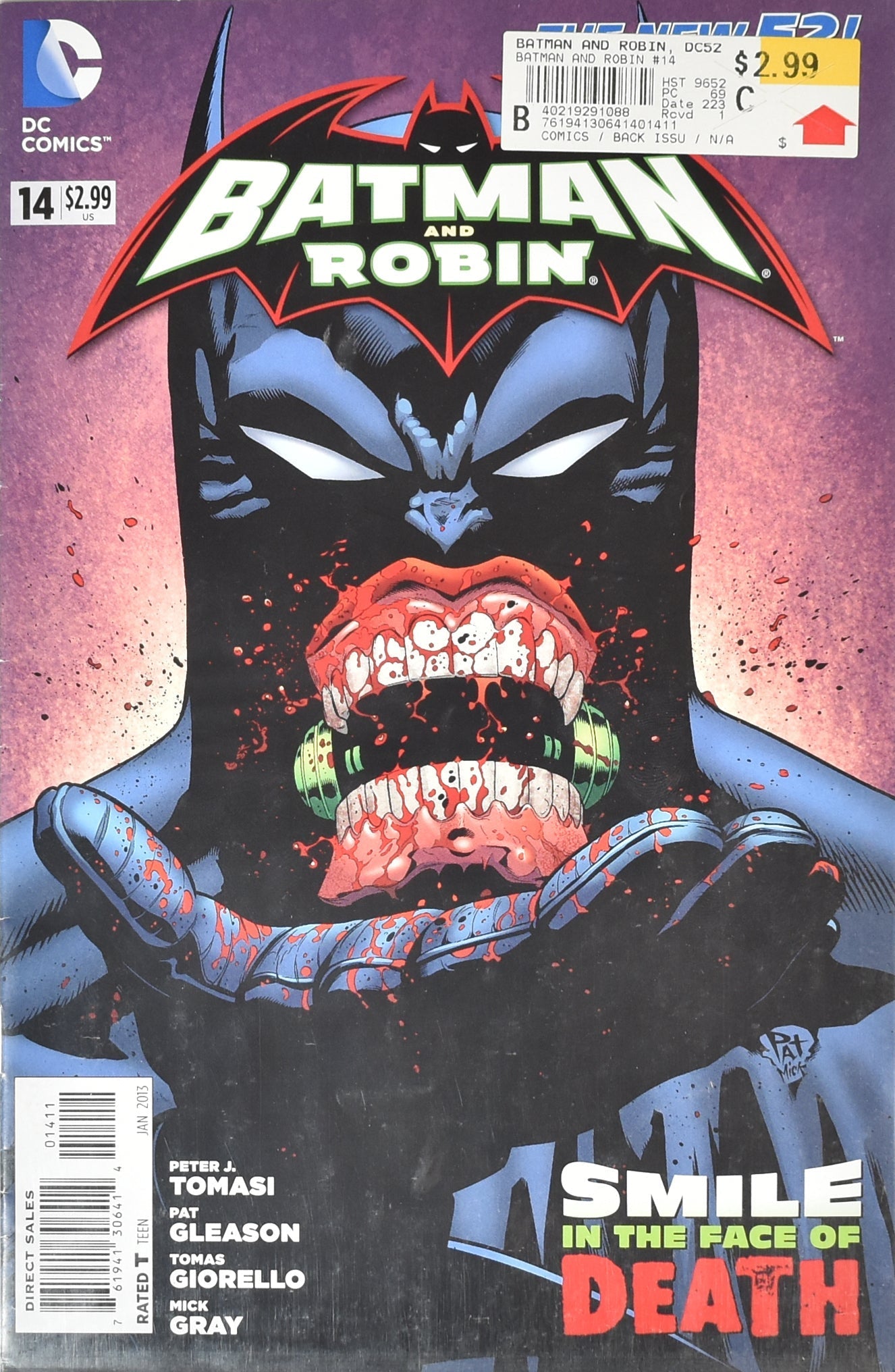 Batman and Robin Dc Comics Comic Book 14 2013 JAN