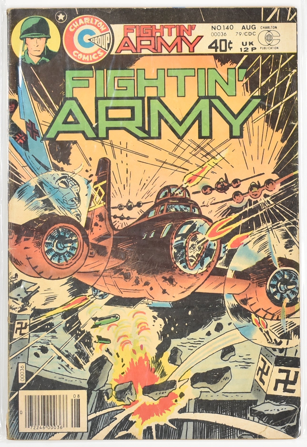 Fighting Army Comic Book Charlton Comics Group 140 00036 AUG 79 CDC