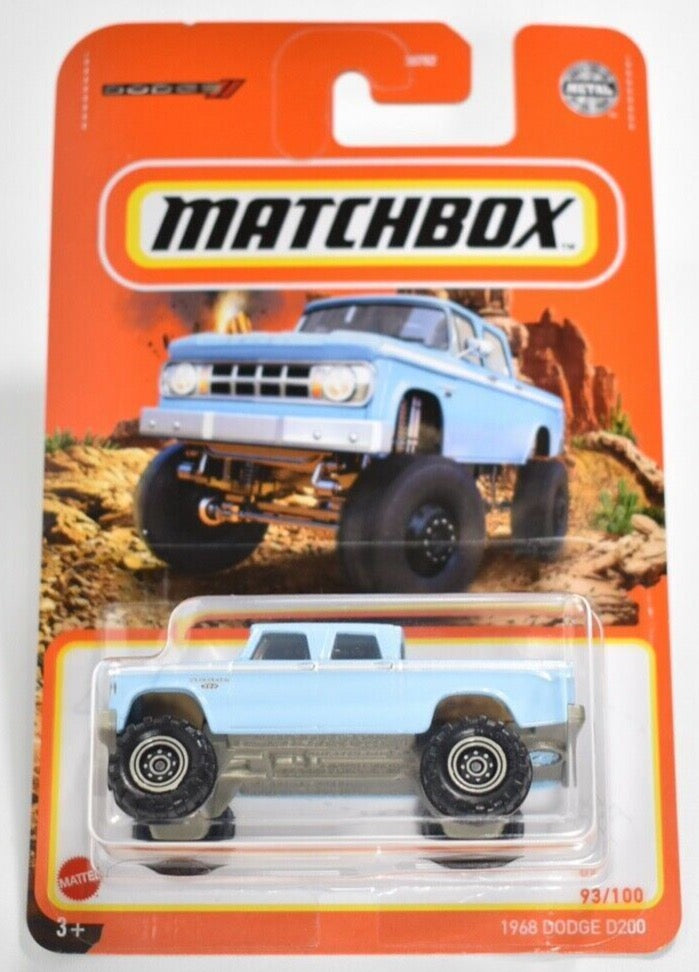 Matchbox 2021 Blue 1968 Dodge D200 Pickup Truck #93 / 100