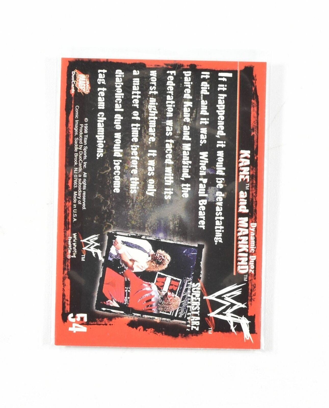 Kane And ManKind WWF Card Comic Images 1998 54 - 98- 3