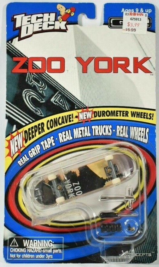 Tech Deck Skateboard Finger Board ZOO YORK 1999
