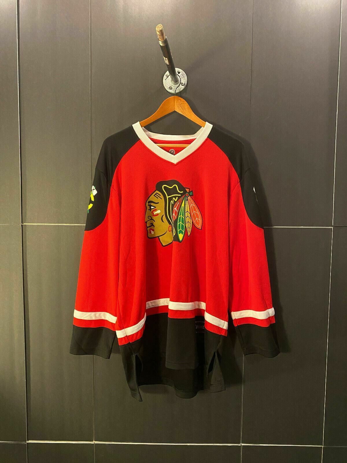 NHL Chicago Black Hawks Fanatics Blank Red Jersey Men's Size XL