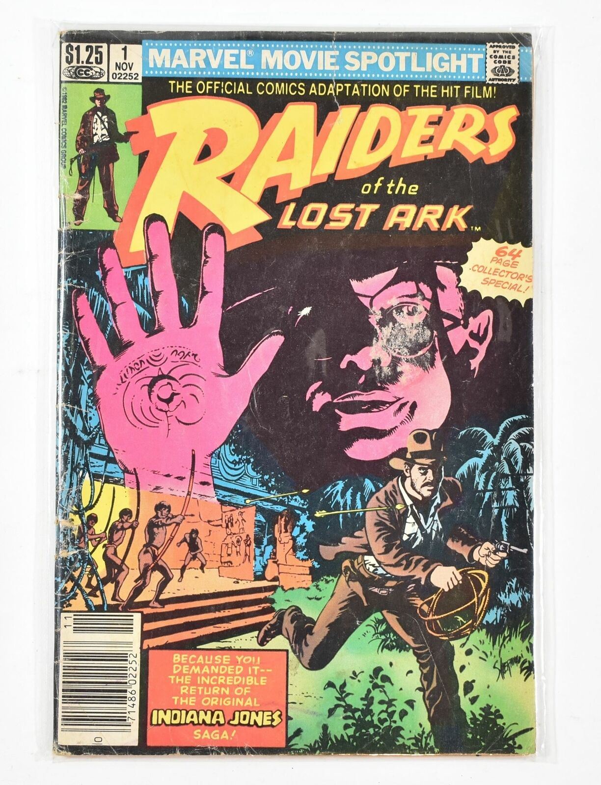 Raiders of the lost Ark Comic Book 1 Nov Indiana Jones Marvel