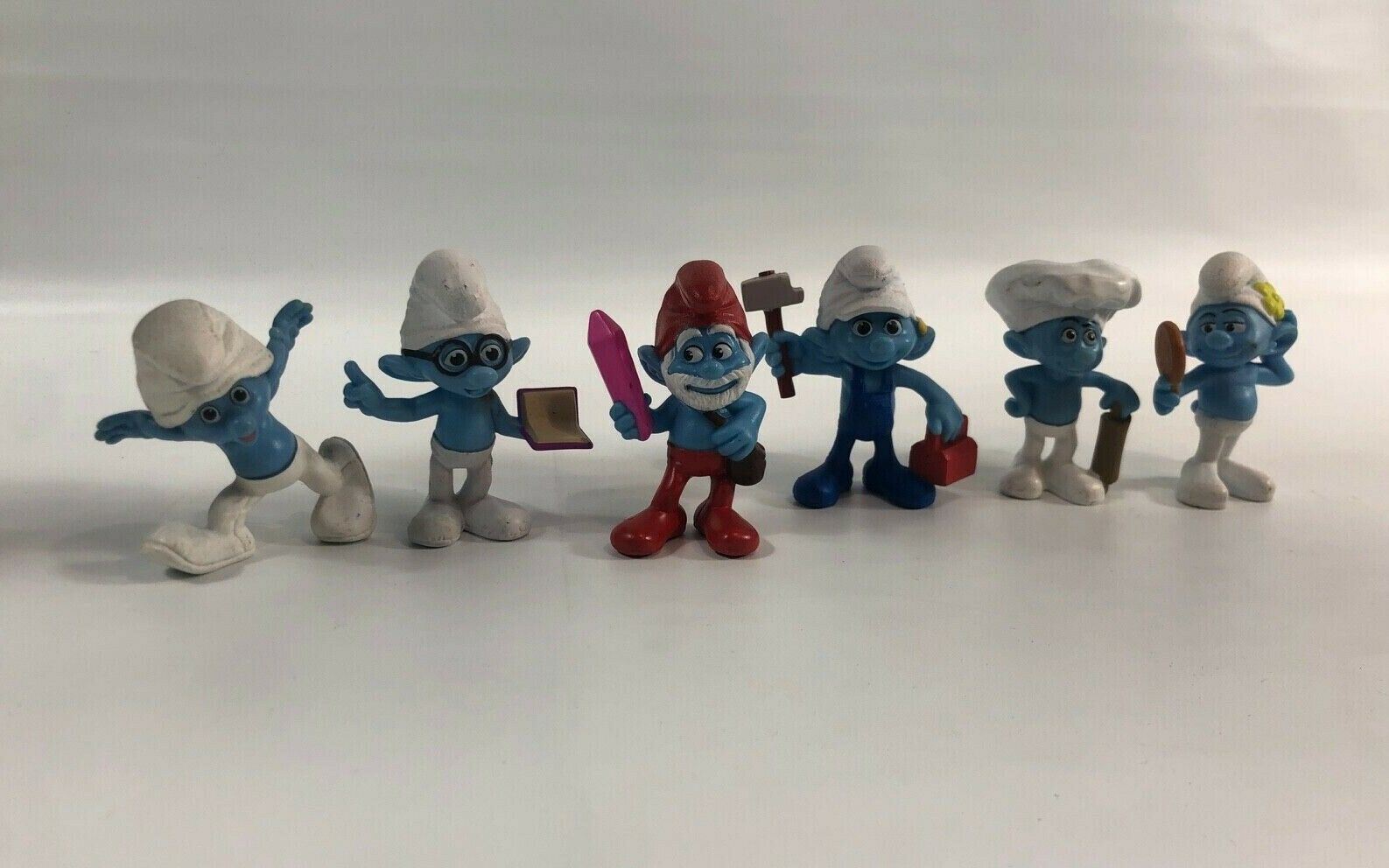 Smurfs Papa Smurf McDonalds 2013 Happy Meal Toy Lot Mix of 6